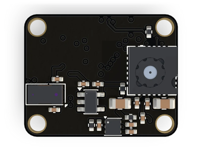 Fiodel Optical Flow Lite — bottom side of the board