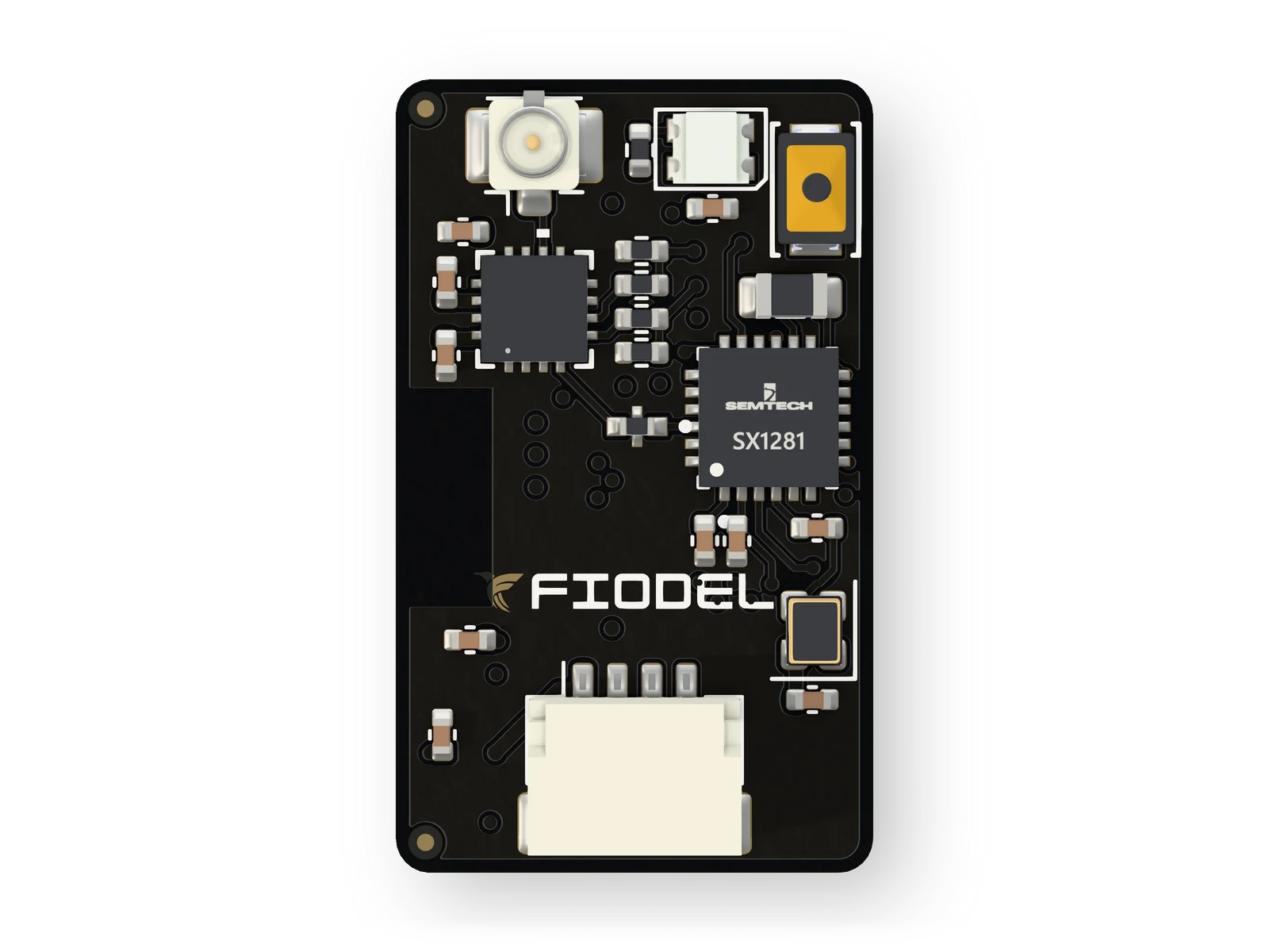 Fiodel ELRS 2.4GHz Receiver — top view of the assembled board