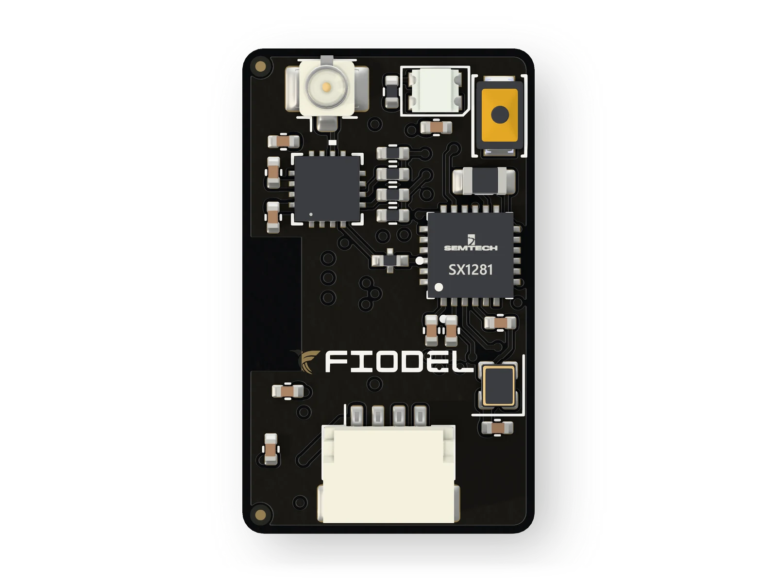 Fiodel ELRS 2.4GHz Receiver — top view of the assembled board